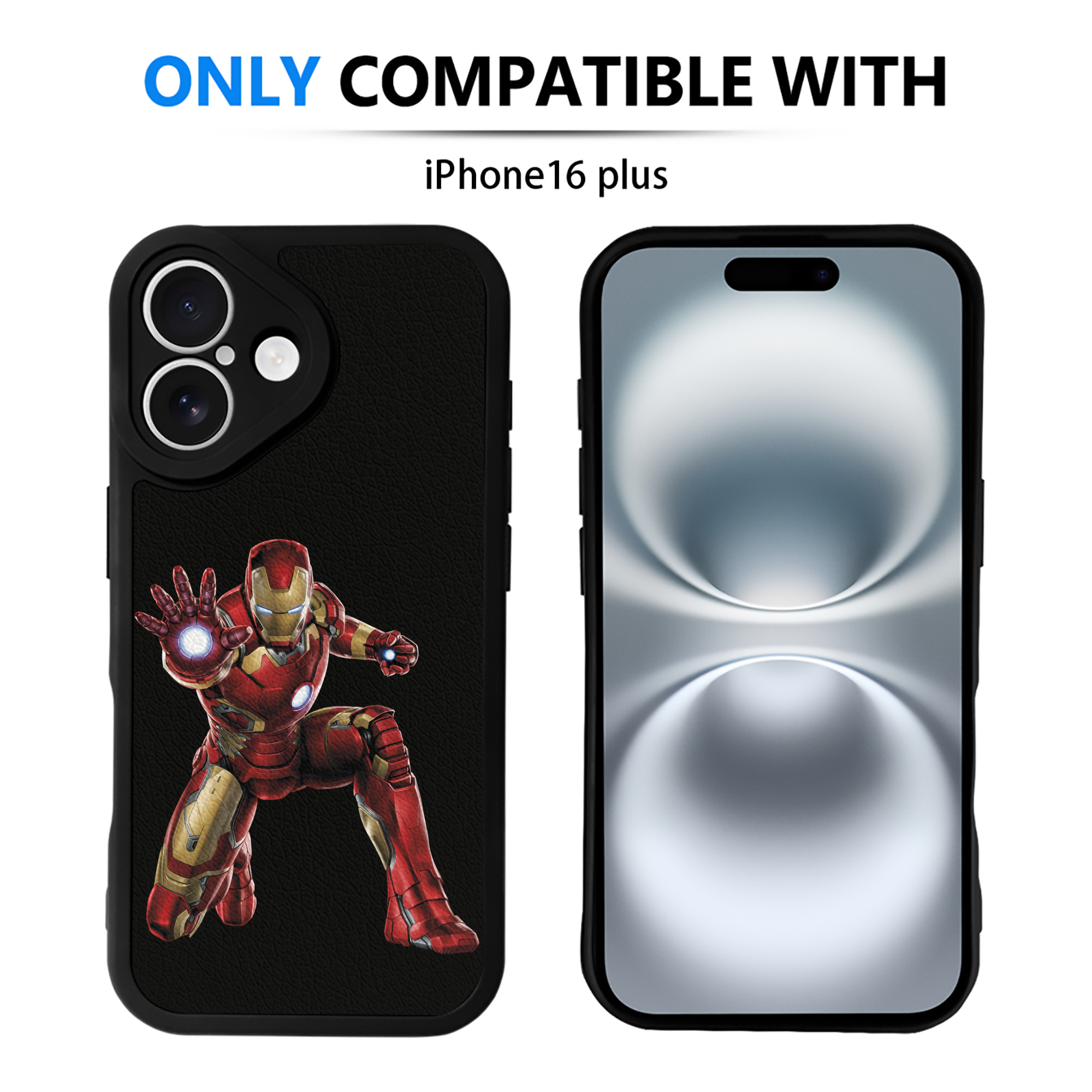 （画像用） アベンジャーズ The Avengers 【iPhone 16シリーズ対応】シリコンスマホケース（レザー調） 材質：シリコン